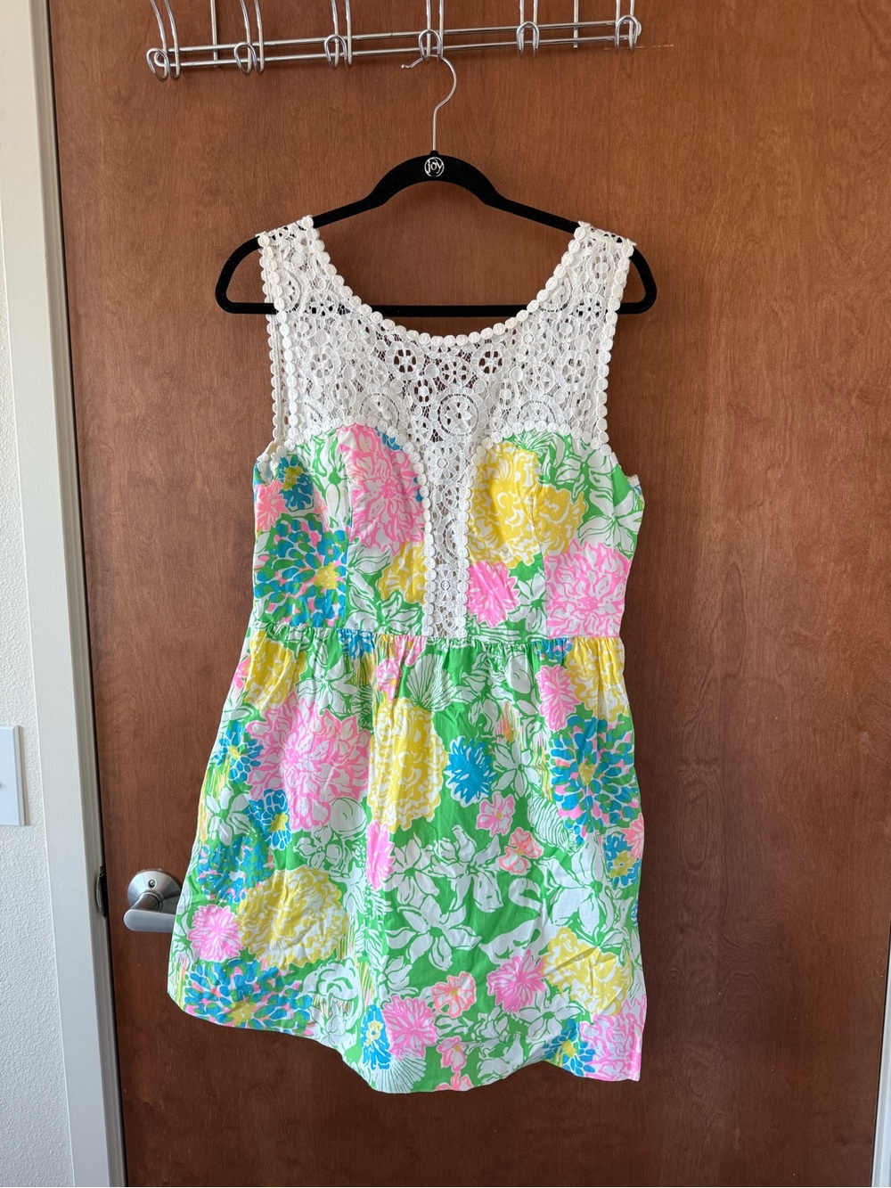 Lilly Pulitzer Raegan Hibiscus Stroll Lace Dress Size 12